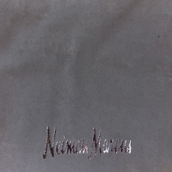 Light Gray draw string velvet NEIMAN MARCUS Jewelry bag vintage celebrity design - Picture 3 of 5